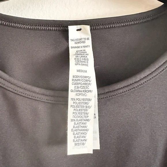 Savage X Fenty Black Cutout Crop Top Brand New - Picture 3 of 4